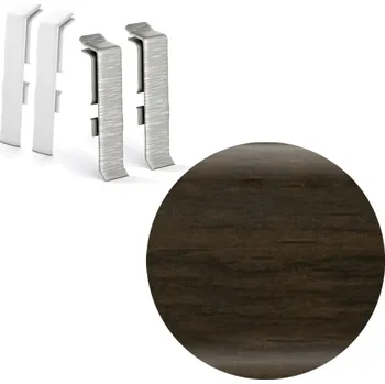 soklová lišta AP31 spojka k soklové liště NG62, PVC wenge, 62 mm, 2 ks
