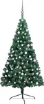 Umělý vánoční poloviční stromek s LED a…