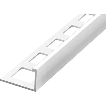 Podlahová lišta ACARA SP3 ukončovací lišta L, PREMIUM, hliník lakovaný bílá, 6 mm, 3 m AAAC 6030/3