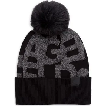 Čepice Karl Lagerfeld dámská zimní čepice Pom Pom Faux Fur univerzální
