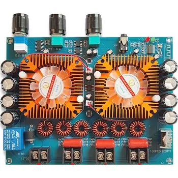 Elektronická stavebnice Bluetooth přijímač a zesilovač 2x160W+220W s TDA7498E, modul XH-A128