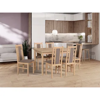 Jídelní set Jídelní set 6+1 Lukáš Vyberte Tkaninu:: Tkanina 8, Vyberte Moření:: Komplet sonoma