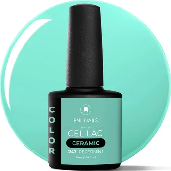 Lak na nehty ENII NAILS Gel lak Ceramic 247 Pepermint - gelový lak bez HEMA, 10 ml