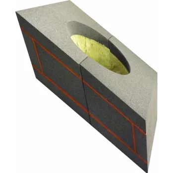 Komín CIKO Hranatý parotěsný prostup do šikminy hořlavou konstrukcí pro nerez komín pr. 270 mm, v. 400 mm