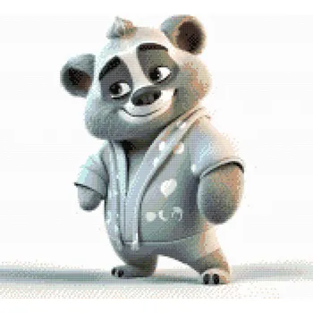 Diamantové malování Diamantové malování - Medvídek v pyžamu Velikost: 50x50cm, Rámování: Pouze srolované plátno, Diamanty: Čtvercové