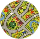Balta Dětský kulatý koberec Uličky 12 zelený Rozměr: průměr 100 cm