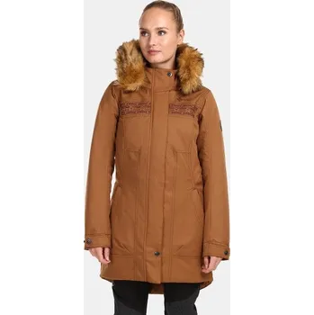 Dámský kabát KILPI PERU-W Hnědá 36