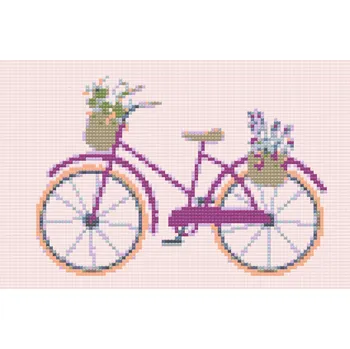 Diamantové malování Diamantové malování - Kolo s květinami Velikost: 40x60cm, Rámování: Pouze srolované plátno, Diamanty: Kulaté