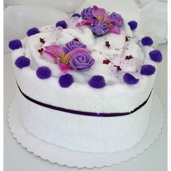 Veratex Textilní dort Srdce jednopatrový 27