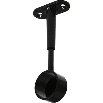 Věšák Interex Koncovka pro kulatou šatní tyč - uzavřená / Černá matná