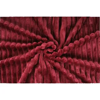Stripe minky fleece, proužek - vínová, metráž, látka