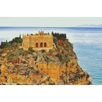 Diamantové malování Diamantové malování - Tropea, Kalábrie Velikost: 40x60cm, Rámování: Pouze srolované plátno, Diamanty: Kulaté