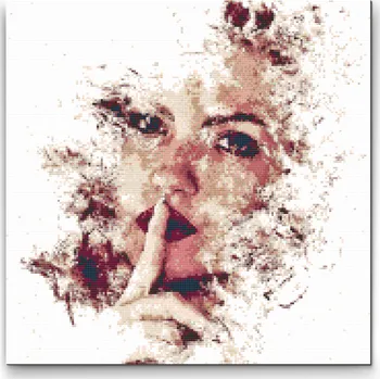 Diamantové malování Diamantové malování - Tajemství Velikost: 50x50cm, Rámování: Pouze srolované plátno, Diamanty: Čtvercové