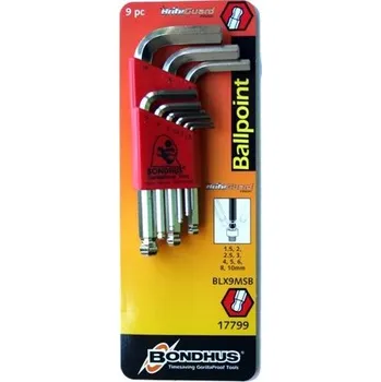 Klíč BONDHUS Sada L.-klíčů BLX9MSB chrom zkrácená 17799