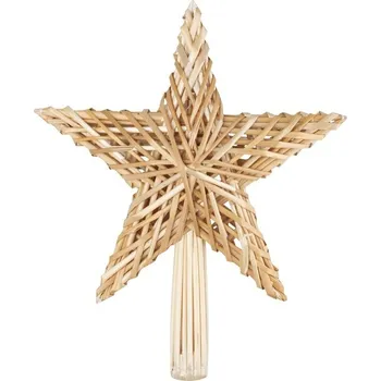 Vánoční ozdoba Anděl Přerov Špice slaměná hvězda 20 x 29 cm