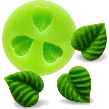 Jedlá dekorace na dort Silikonová formička tři malé lístečky