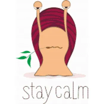 Diamantové malování Diamantové malování - Stay calm slimák Velikost: 40x50cm, Rámování: Pouze srolované plátno, Diamanty: Čtvercové