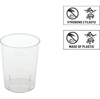 Jednorázové nádobí Kelímek krystal PS malý 2cl/5cl - EU logo - 1600 ks