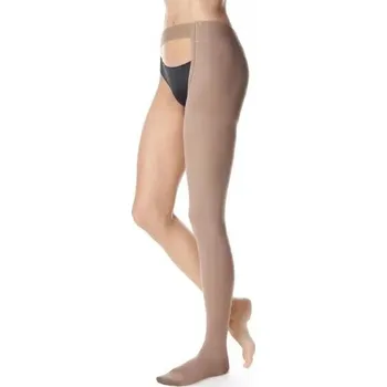 Dámské punčochy Stehenní punčochy s upínáním MAXIS MICRO (II.KT)—Velikost 5, barva bronz, délka normal, se špicí, LEVÁ