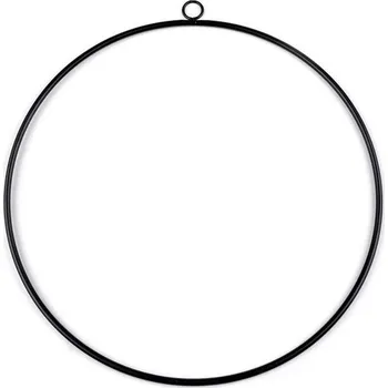 Kovový kruh na lapač snů, k dekorování Ø50 cm, černý mat