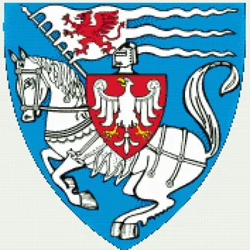 Diamantové malování Diamantové malování - Erb města Koszalin Velikost: 50x50cm, Rámování: Pouze srolované plátno, Diamanty: Kulaté