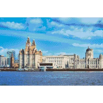 Diamantové malování Diamantové malování - Liverpool, Anglie Velikost: 40x60cm, Rámování: Pouze srolované plátno, Diamanty: Čtvercové
