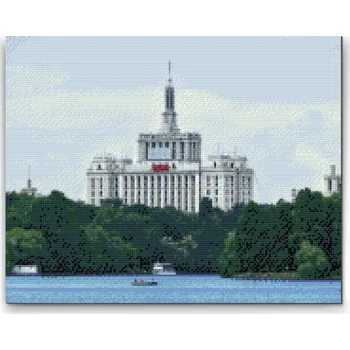 Diamantové malování Diamantové malování - Bukurešť Velikost: 30x40cm, Rámování: Pouze srolované plátno, Diamanty: Čtvercové