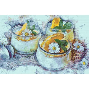 Diamantové malování Diamantové malování - Pomerančový krém Velikost: 40x60cm, Rámování: Pouze srolované plátno, Diamanty: Čtvercové
