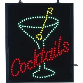 Plakát Tabule Cocktail LED diody 53x46cm
