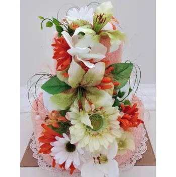 Veratex Textilní dort třípatrový lilie