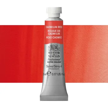 Vodová barva Akvarelová barva Winsor & Newton Professional, 5ml - Cadmium Red