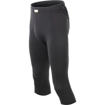 Pánské termo spodky LASTING pánské merino spodky 3/4 AMON černé Velikost: S