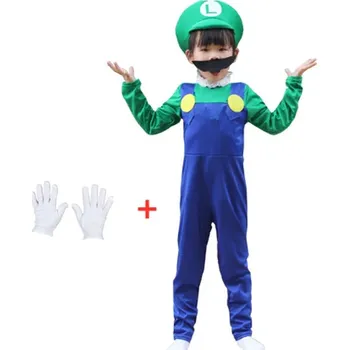 Karnevalový kostým Luxusní dětský kostým - Super Mario Barva: chlapec - zelená, Velikost: L (9-10 let)