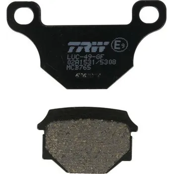 Brzda pro motocykl Brzdové destičky TRW Lucas zadní DERBI 125 Terra rok 08-14