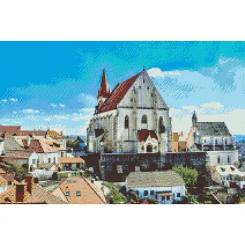 Diamantové malování - Znojmo Velikost: 40x60cm, Rámování: Pouze srolované plátno, Diamanty: Kulaté