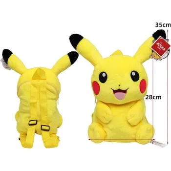 Dětský batoh Pokémon Roztomilý plyšový batůžek s motivem Pokémonů Varianta: Pikachu A 28 cm