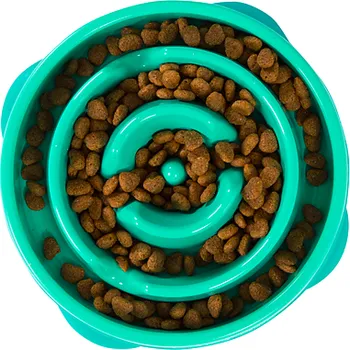 Miska pro psa Zpomalovací miska Fun Feeder Swirl Medium Barva: tyrkysová