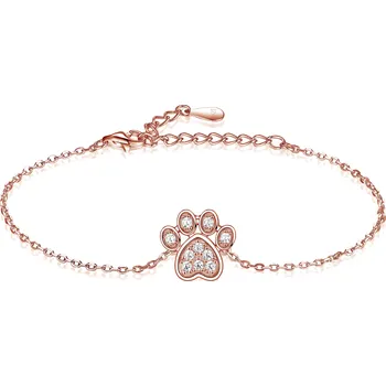 Náramek Olivie Stříbrný náramek TLAPKA ROSE 8104 Ag 925; ≤2,3 g.