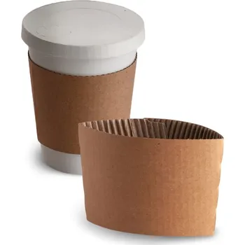 Jednorázové nádobí Návlek papírový na nápojový kelímek POLB061T( 355 ml) 50 ks/bal