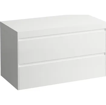 Koupelnový nábytek Lani - modulární sestava 100 cm, bez výřezu, se 2 zásuvkami, bílá matná H4045601122601