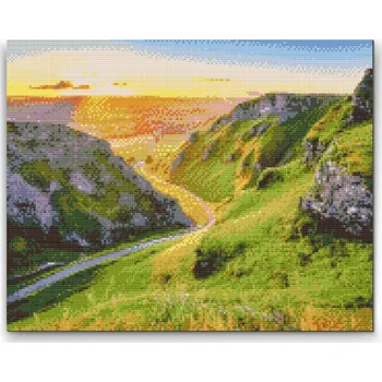 Diamantové malování Diamantové malování - Národní park, Velká Británie Velikost: 30x40cm, Rámování: Pouze srolované plátno, Diamanty: Čtvercové