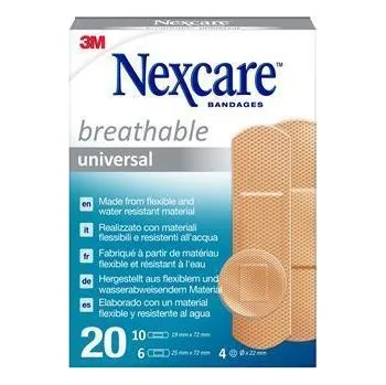 Náplast Leukoplast Nexcare Universal, voděodolná, 20ks, 3M 3M