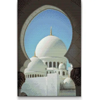 Diamantové malování Diamantové malování - Mešita Velikost: 40x60cm, Rámování: Pouze srolované plátno, Diamanty: Čtvercové
