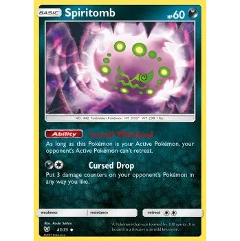 Sběratelská karetní hra Pokémon SLG 047/073 Spiritomb - Shining Legends Stav: Excellent, Verze: REVERSE HOLO