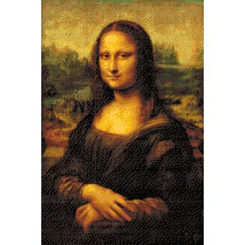 Diamantové malování Diamantové malování - Leonardo da Vinci - Mona Lisa Velikost: 40x60cm, Rámování: Pouze srolované plátno, Diamanty: Čtvercové