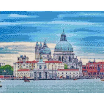 Diamantové malování Diamantové malování - Bazilika svatého Marka, Benátky Velikost: 40x50cm, Rámování: Pouze srolované plátno, Diamanty: Kulaté