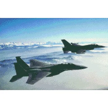 Diamantové malování Diamantové malování - Stíhačky Velikost: 40x60cm, Rámování: Pouze srolované plátno, Diamanty: Čtvercové