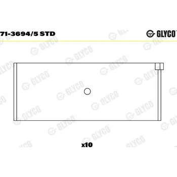Ojnice Ojniční ložisko GLYCO 71-3694/5 STD