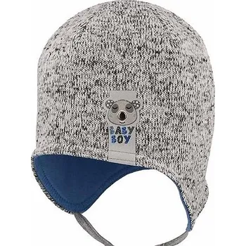 Kojenecká čepice kojenecká zimní čepice bez bambule RDX 3948 pro chlapečka velikost 38-40