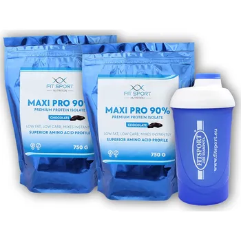 Protein 2x Maxi Pro 90% 750g + šejkr Fitsport